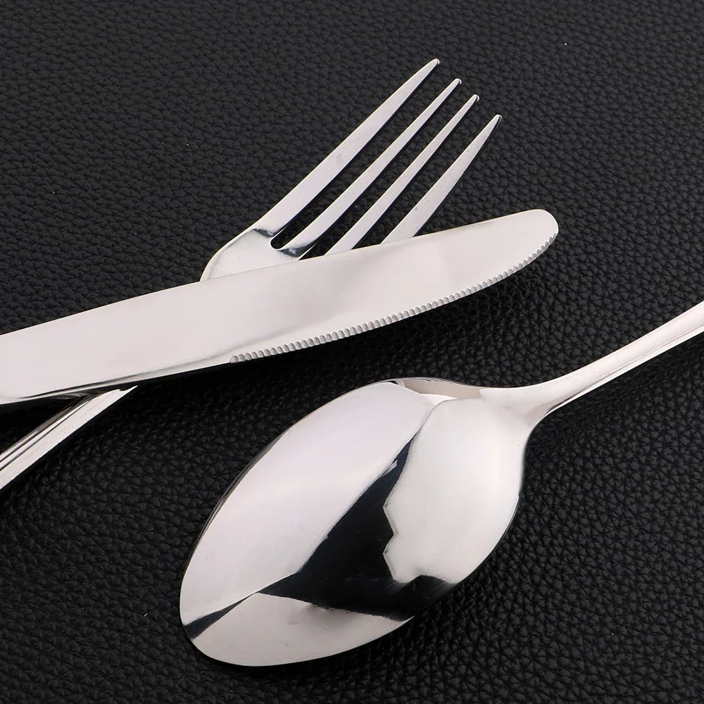 16Pcs Gold Dinnerware Set Vintage Stainless Steel Tableware Dinner Knife Fork Dessert Spoon Cutlery Set Kitchen Flatware - The Melt Theory Lab by Kandylandlaiid LLC
