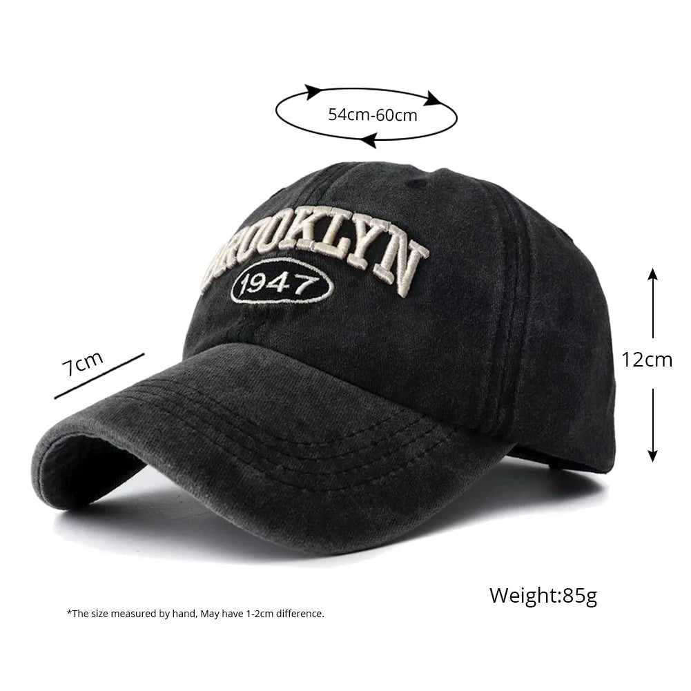 2025 High Quality Brooklyn Embroidery Snapback Hat for Men Vintage Black Green Washed Baseball Caps for Women Gorras Hombre - The Melt Theory Lab by Kandylandlaiid LLC