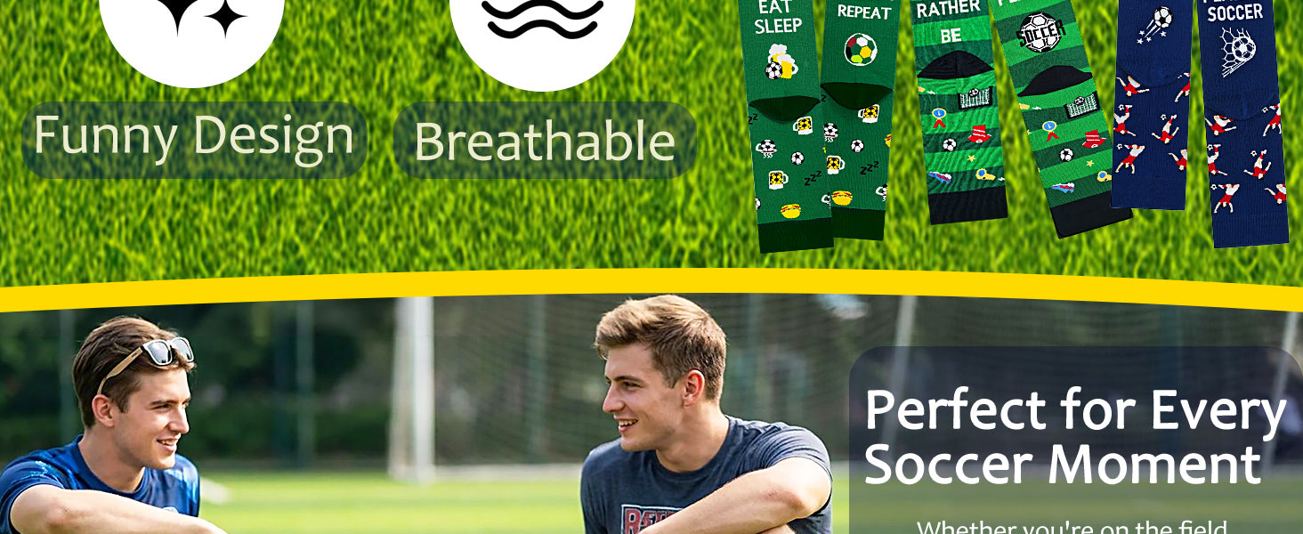 Funny Socks for Men Women Teen Boys -Fun Novelty Funky Socks Gift Ideas Men's Outdoor Gym Socks Comfortable Soft Football Socks