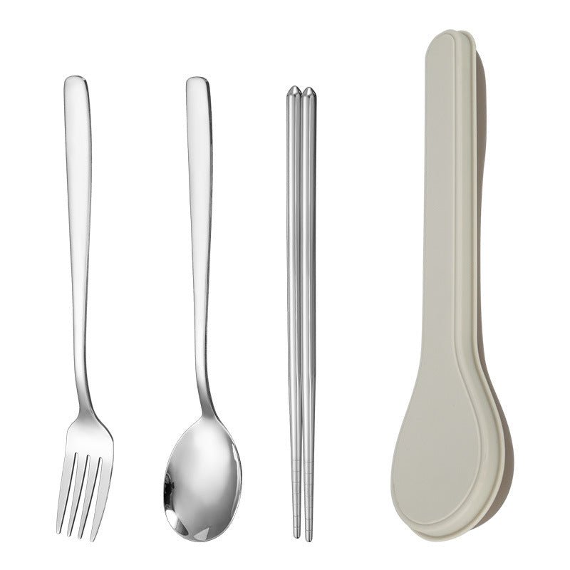 410 Stainless Steel Cutlery Set with Storage Case Korean Style Portable Tableware Set Home School Kitchen Dinnerware Services - The Melt Theory Lab by Kandylandlaiid LLC