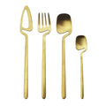 4Pcs Black Dinnerware Set Spoon Fork Cutlery Set Kitchen Table Decor Flatware Sets Kitchen Tools Desserts Soup Coffee Use - The Melt Theory Lab by Kandylandlaiid LLC