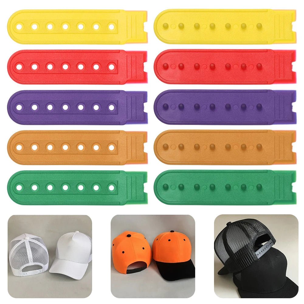 5 Sets Snapback Cap Buckle Strap Plastic Hat Closure Replacement rRepair Buckle Fastener Snap Hat Accessories 10 Colors Mix Avai - The Melt Theory Lab by Kandylandlaiid LLC