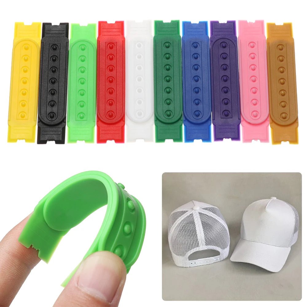 5 Sets Snapback Cap Buckle Strap Plastic Hat Closure Replacement rRepair Buckle Fastener Snap Hat Accessories 10 Colors Mix Avai - The Melt Theory Lab by Kandylandlaiid LLC