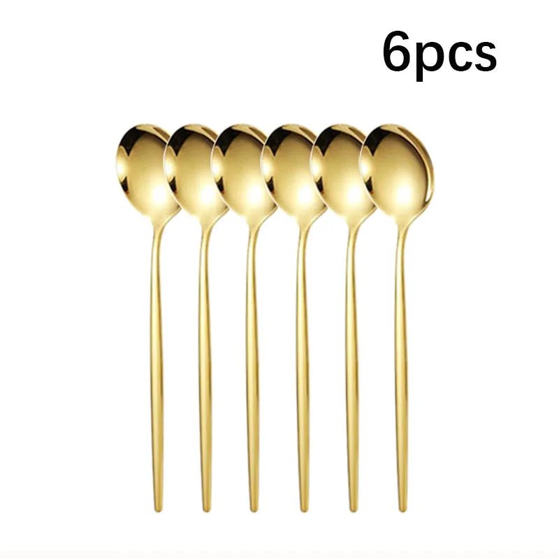 5pcs/30pcs Stainless steel cutlery set steak forks dessert spoons fruit forks are suitable for banquet restaurant guests - The Melt Theory Lab by Kandylandlaiid LLC