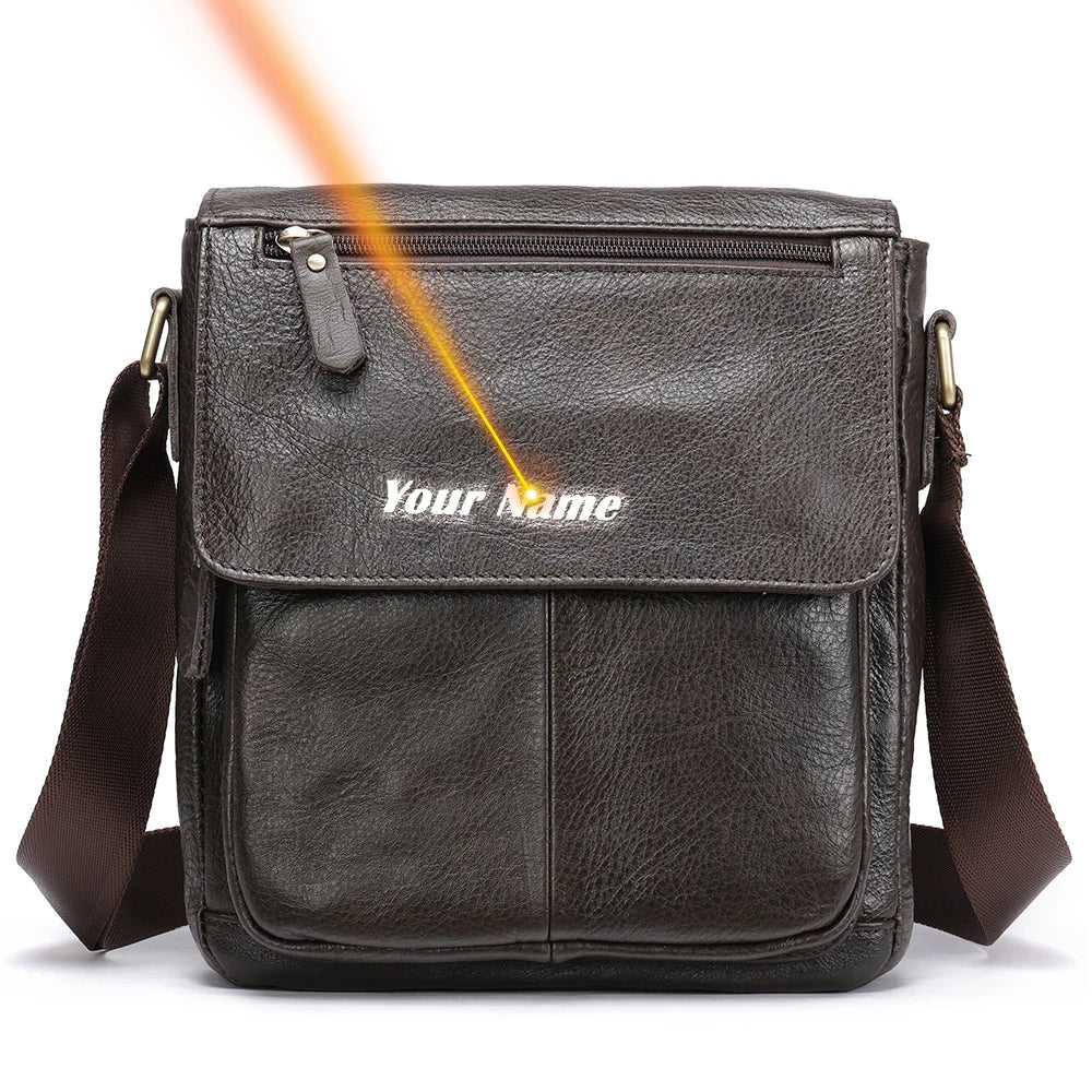 WESTAL Men Shoulder Bag High Quality Male Bag Cowhide Leather Crossbody Bags Capacity Men Messenger Tote Bags for Male 819A