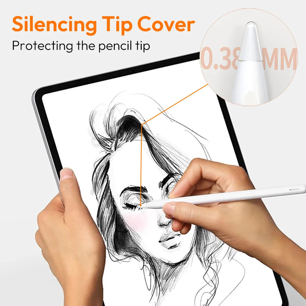 Replacement Tips for Apple Pencil 1st/2nd Gen iPencil Nibs No Wear Out Upgraded for iPad Pro Pencil 2/1 Gen 애플펜슬 펜촉