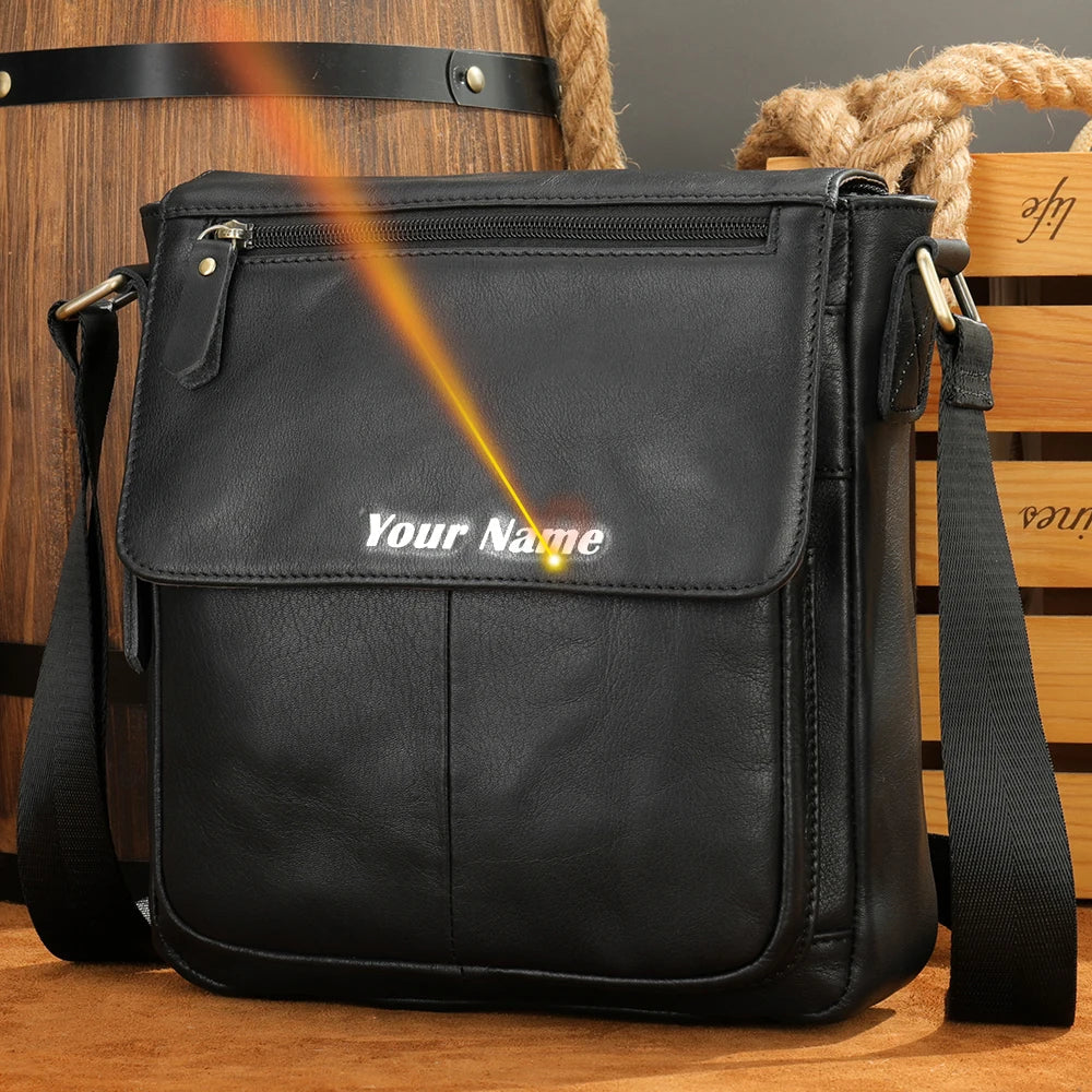 WESTAL Men Shoulder Bag High Quality Male Bag Cowhide Leather Crossbody Bags Capacity Men Messenger Tote Bags for Male 819A