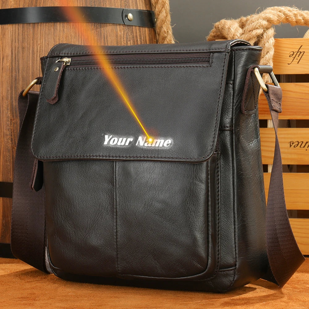 WESTAL Men Shoulder Bag High Quality Male Bag Cowhide Leather Crossbody Bags Capacity Men Messenger Tote Bags for Male 819A