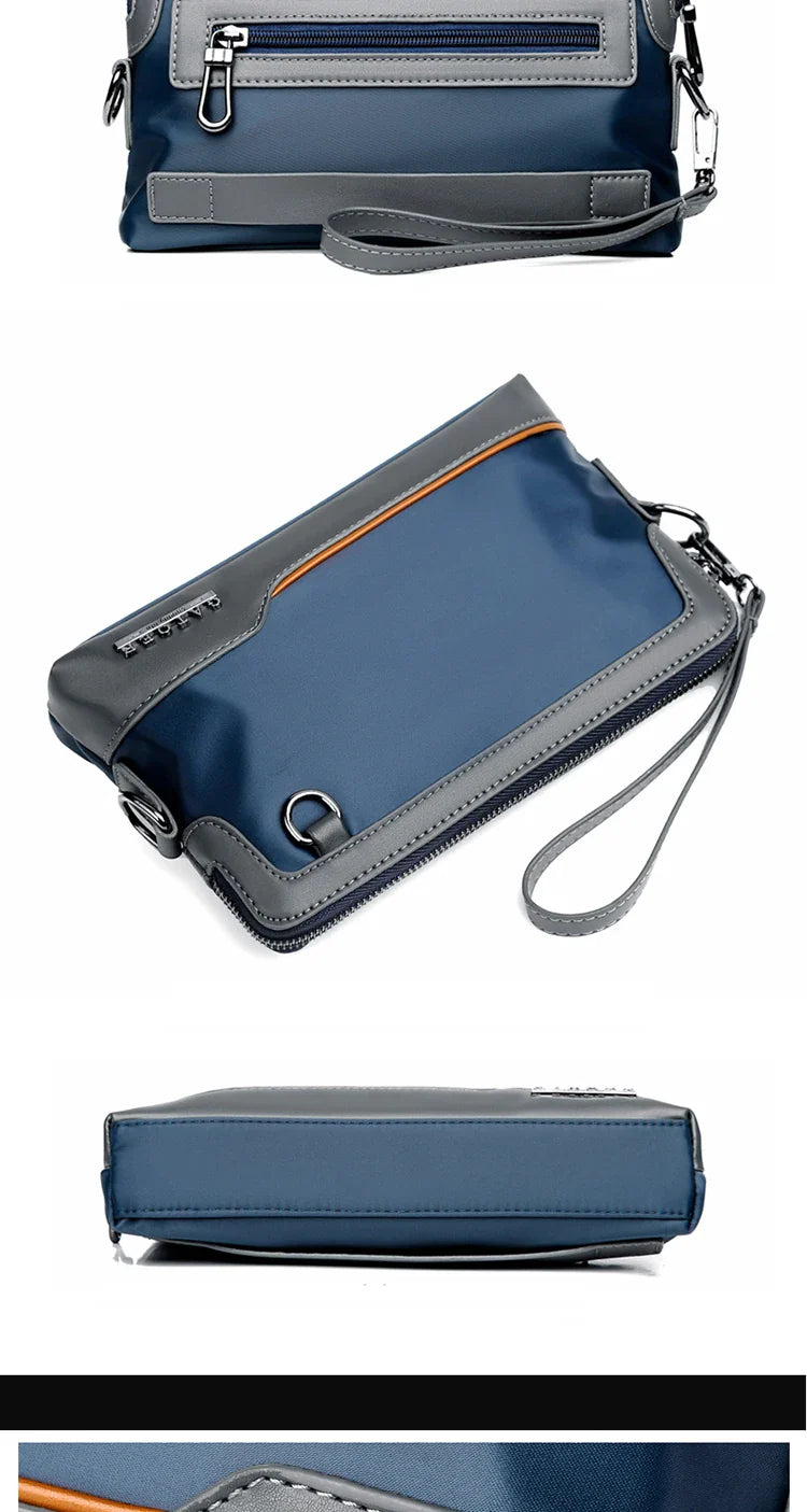 New Male Shoulder Bag Retro Zipper Waterproof Oxford Cloth Solid Color Crossbody Bag Men Casual Short Trip Sports Bag Wholesale