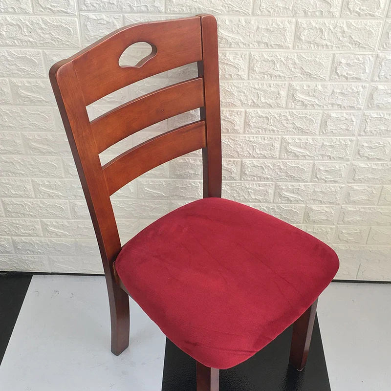 1/2/4/6 Pieces Velvet Fabric Super Soft Seat Cushion Covers Stretch Chair Cover Slipcovers For Hotel Banquet Dining Living Room