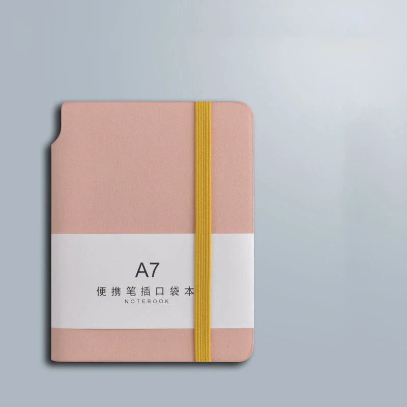 200page Notebook A7 Beautiful Pockets Mini Portable Notebooks Business Stationery Thick Female Small Journal For School Weekly