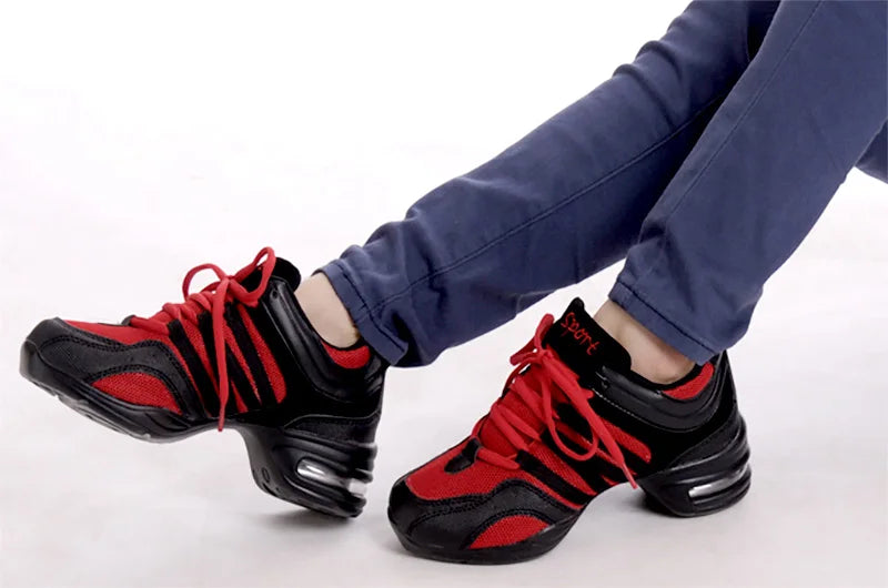 Dancing Shoes Sports Feature Modern Dance Jazz Shoes Soft Outsole Breath Dance Shoes Sneakers For Woman Practice Shoes