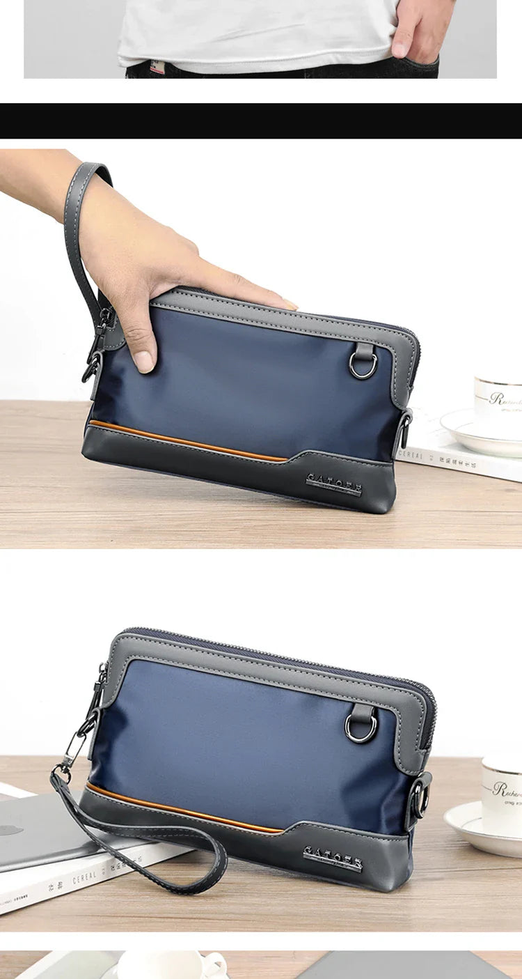 New Male Shoulder Bag Retro Zipper Waterproof Oxford Cloth Solid Color Crossbody Bag Men Casual Short Trip Sports Bag Wholesale