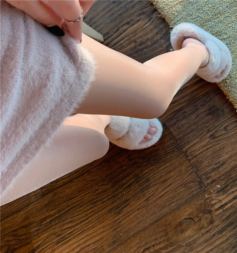Sparkling Transparent Leggings Women Pearl Shiny Body Stocking Socks Pantyhose Sexy Stockings Lady Bottom Underwear