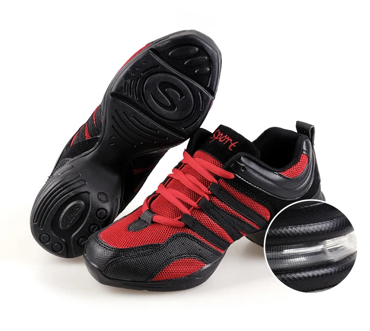 Dancing Shoes Sports Feature Modern Dance Jazz Shoes Soft Outsole Breath Dance Shoes Sneakers For Woman Practice Shoes