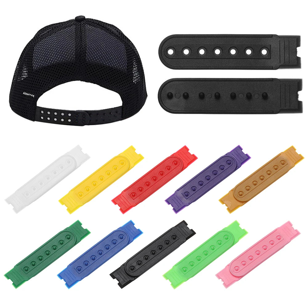 5 Sets Snapback Cap Buckle Strap Plastic Hat Closure Replacement rRepair Buckle Fastener Snap Hat Accessories 10 Colors Mix Avai