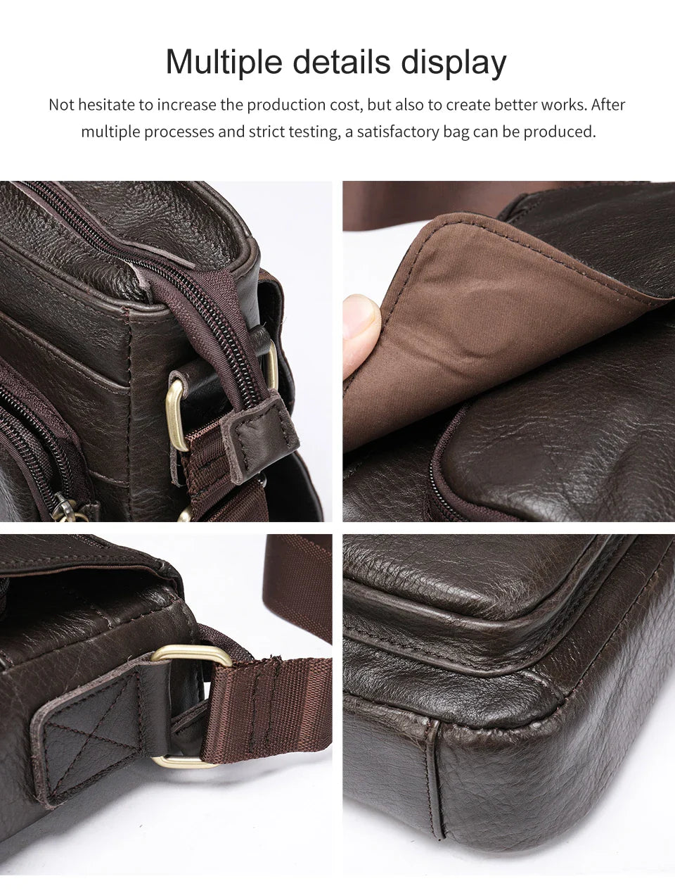 WESTAL Men Shoulder Bag High Quality Male Bag Cowhide Leather Crossbody Bags Capacity Men Messenger Tote Bags for Male 819A