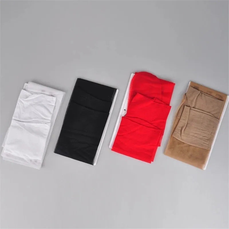 Ultra-thin See Through Silk Stockings Pole Dance Sexy Lingerie Women's Long Socks Black White Erotic Stockings For Garters