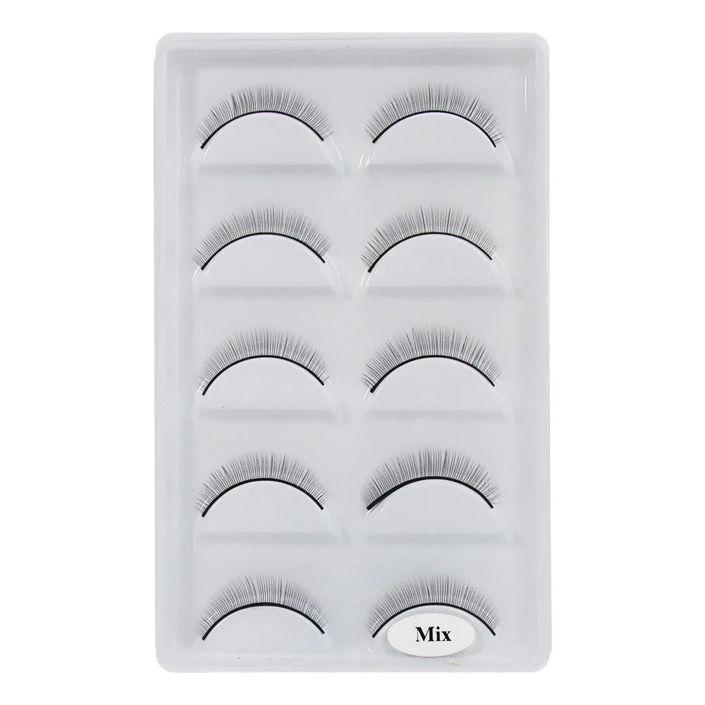 GLAMLASH 5 Pairs/Set False Eyelashes Handmade Training Lashes For Beginners Teaching Lashes Eye Extension Tools Practice