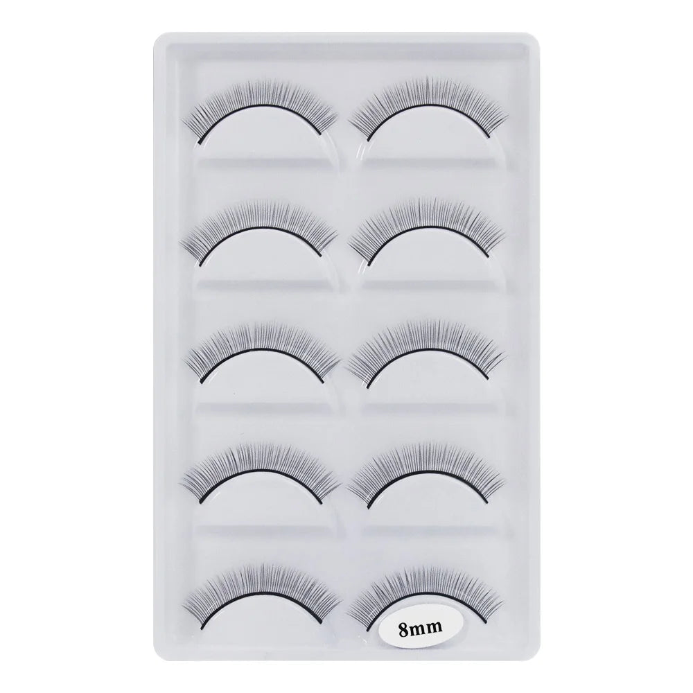 GLAMLASH 5 Pairs/Set False Eyelashes Handmade Training Lashes For Beginners Teaching Lashes Eye Extension Tools Practice