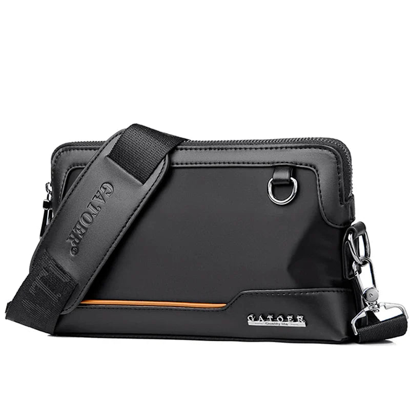 New Male Shoulder Bag Retro Zipper Waterproof Oxford Cloth Solid Color Crossbody Bag Men Casual Short Trip Sports Bag Wholesale