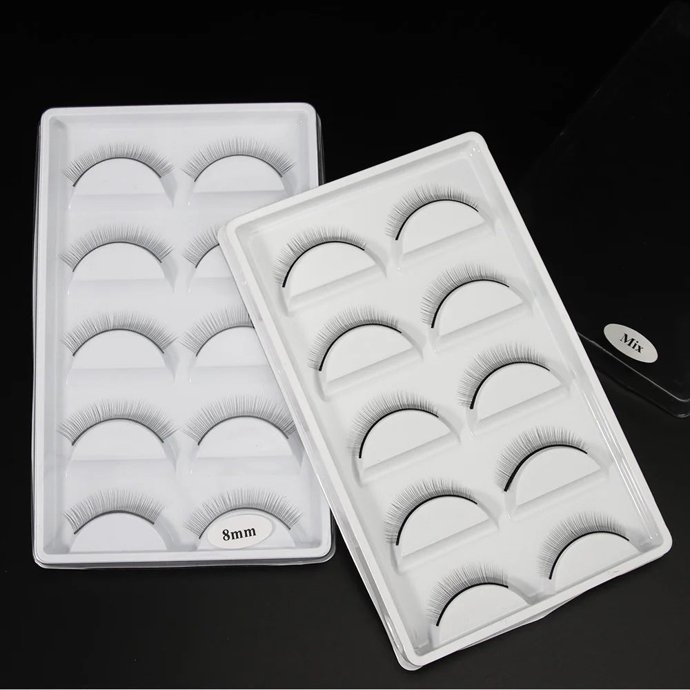 GLAMLASH 5 Pairs/Set False Eyelashes Handmade Training Lashes For Beginners Teaching Lashes Eye Extension Tools Practice