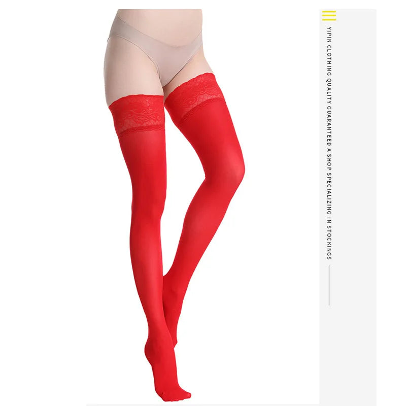 Sexy Women High Elastic Thigh High Stockings Silicone Non-slip Nylon Over The Knee Stockings Night Club Long Socks Lingerie