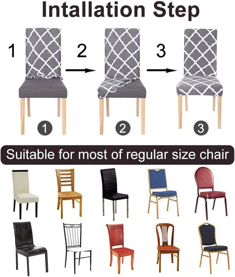 Waterproof Elastic Chair Cover for Dining Room Kitchen Wedding Hotel Banquet Restaurant Anti-dirty Seat Cover Housse De Chaise