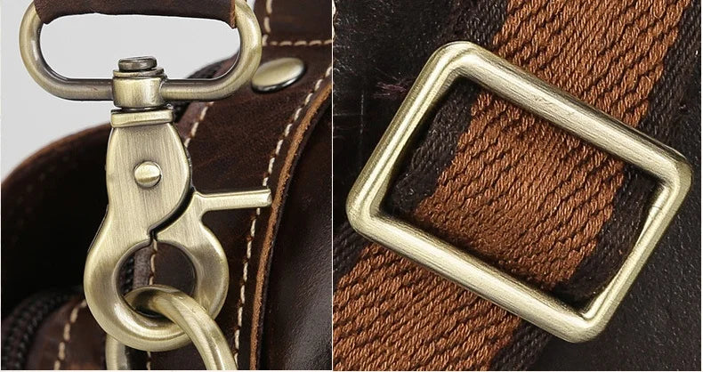 MAHEU Super Quality Men's Mini Shoulder Bag Genuine Leather Phone Pouch On Belt Small Crossbody Bag With Handle Outdoor Bag