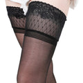 Retro Oil Flashing Stockings Women Sexy Transparent Lingerie 15D Lace Top Silicone Stay Up Thigh High Stockings Glossy Medias
