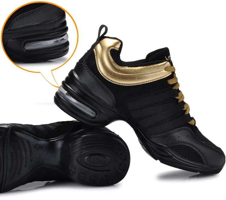 Dancing Shoes Sports Feature Modern Dance Jazz Shoes Soft Outsole Breath Dance Shoes Sneakers For Woman Practice Shoes