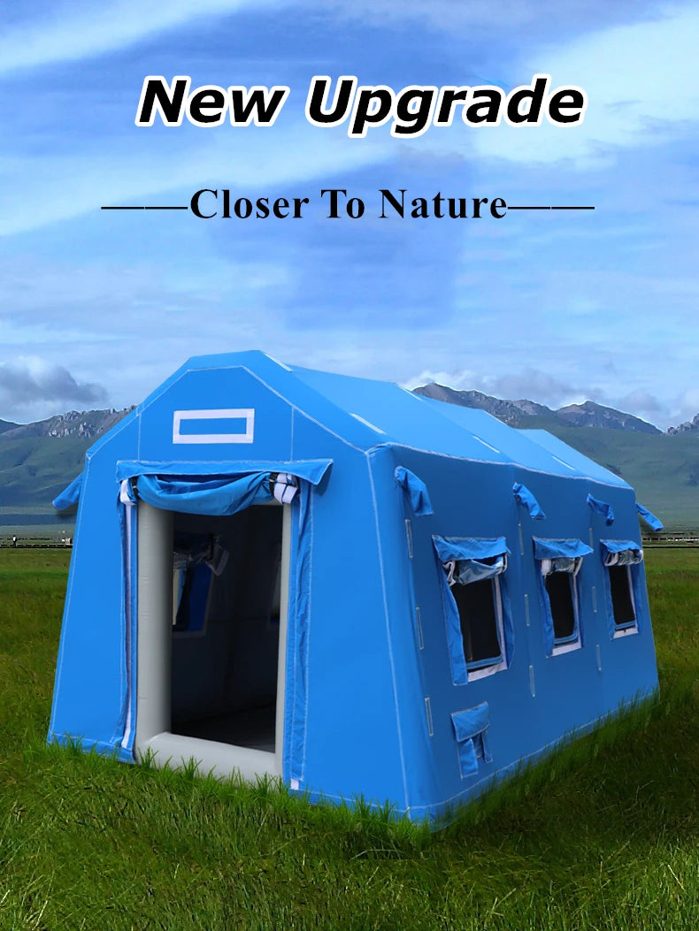 Inflatable camping tent  outdoor event trade show  glamping roof tent