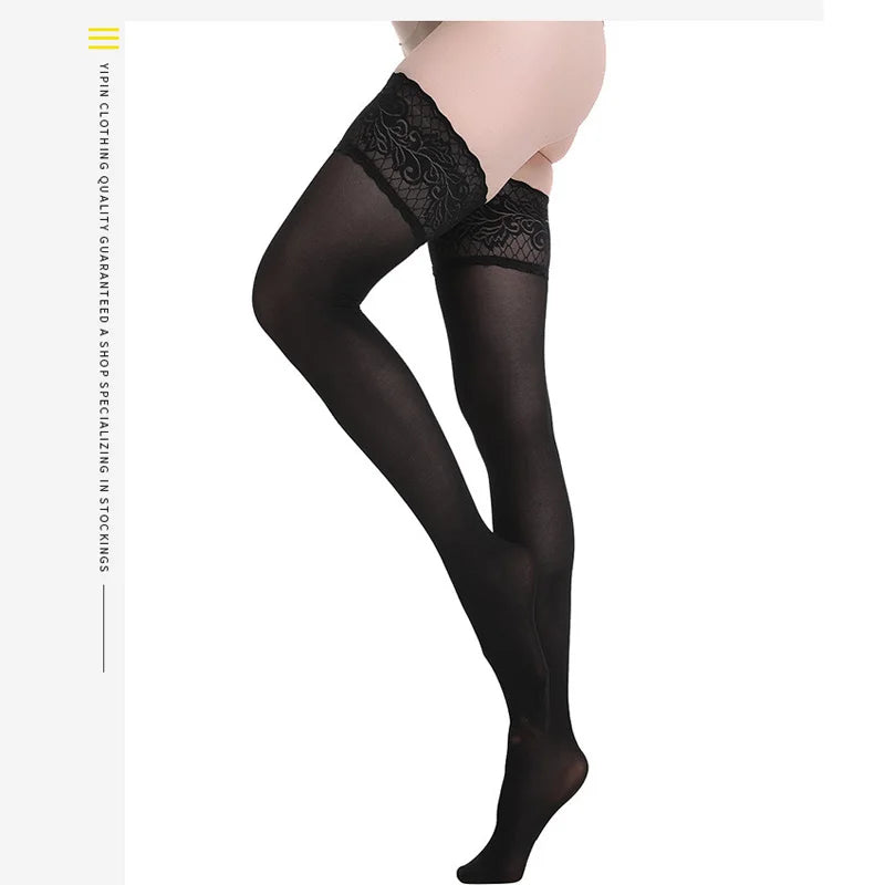 Sexy Women High Elastic Thigh High Stockings Silicone Non-slip Nylon Over The Knee Stockings Night Club Long Socks Lingerie