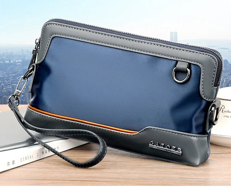 New Male Shoulder Bag Retro Zipper Waterproof Oxford Cloth Solid Color Crossbody Bag Men Casual Short Trip Sports Bag Wholesale