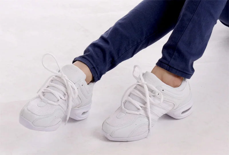 Dancing Shoes Sports Feature Modern Dance Jazz Shoes Soft Outsole Breath Dance Shoes Sneakers For Woman Practice Shoes