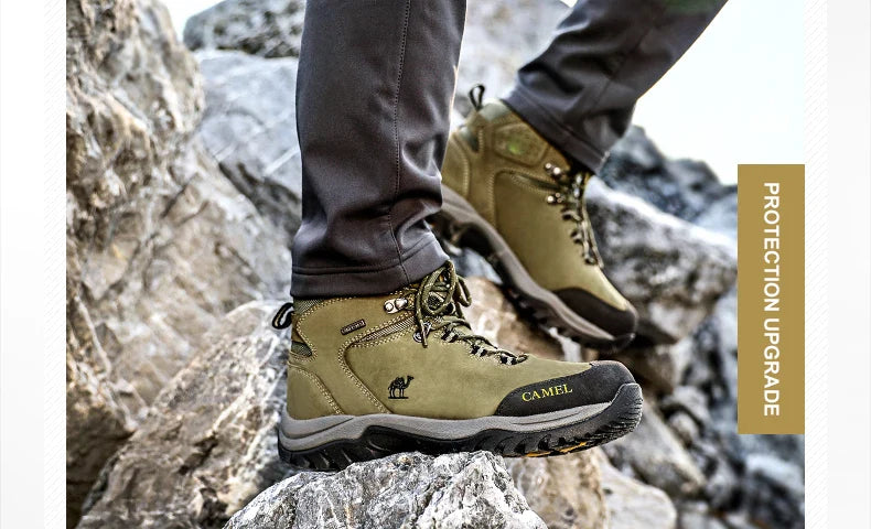 GOLDEN CAMEL Waterproof Hiking Shoes Men and Women Outdoor Anti-Slip Climbing Trekking Shoes for Men 2023 Leather Hiking Boots