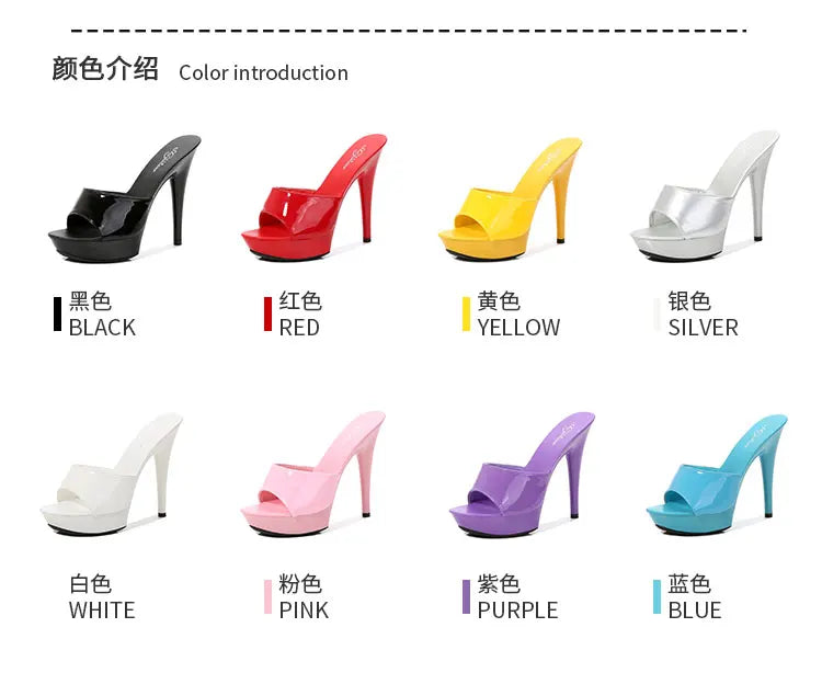 Shuzumiao Branded women's shoes pole dance 15 17 20cm sandals High Heels fashion sexy platform Black shoes Female party shoes