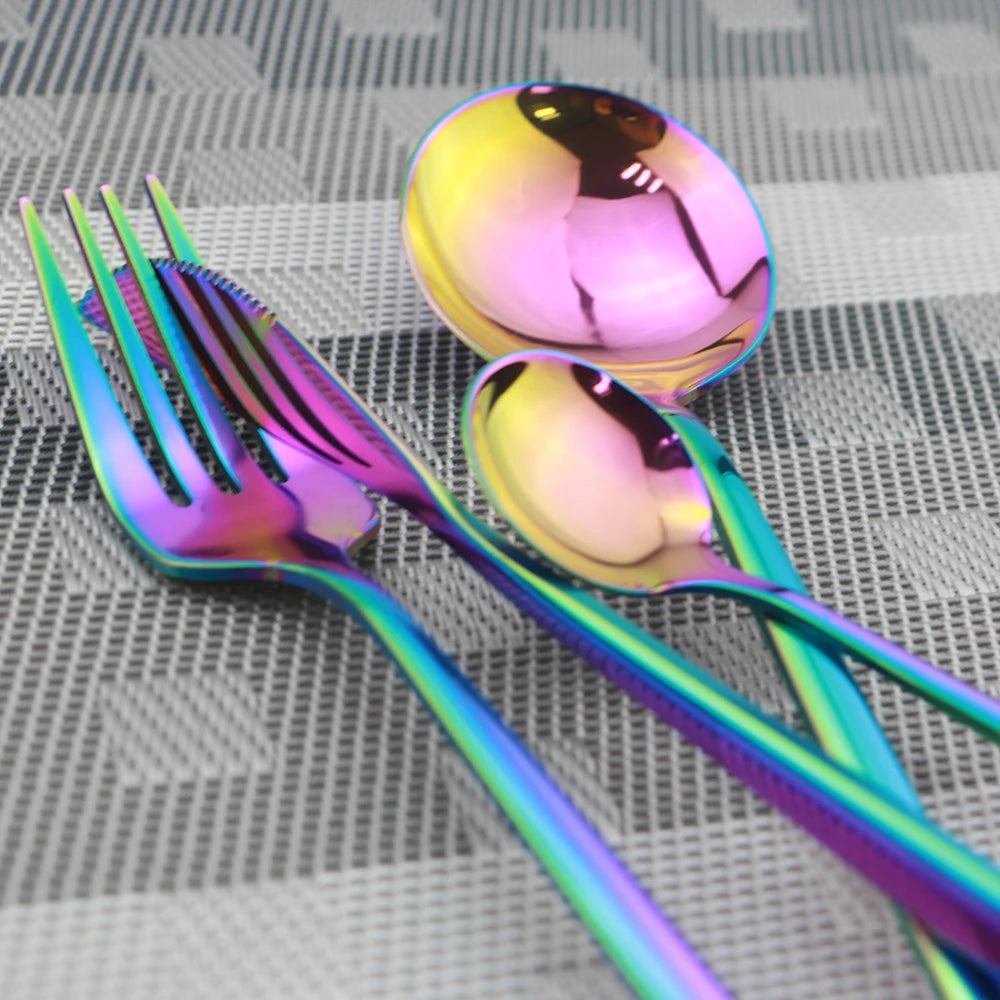 8Pcs/set Tableware Reusable Travel Cutlery Set Camp Utensils Set with stainless steel Spoon Fork Chopsticks Straw Portable case