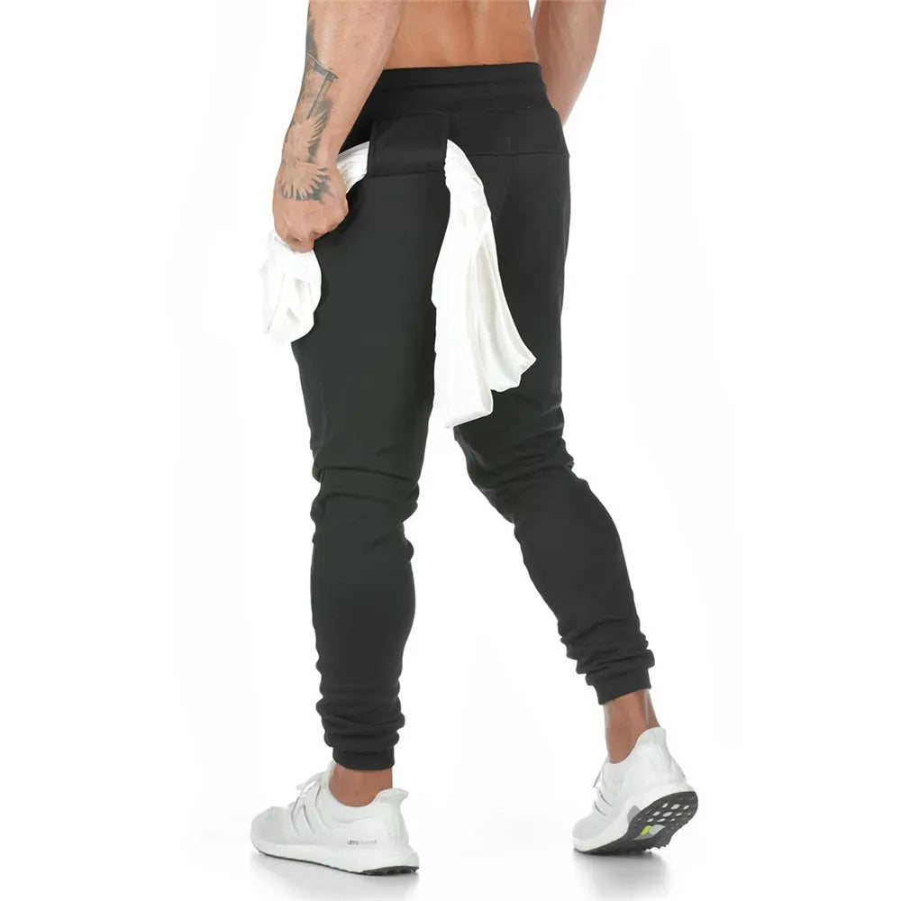 Joggers Sweatpants Men Casual Pants Solid Color Gym Fitness Workout Sportswear Trousers Autumn Winter Male Crossfit Trackpants