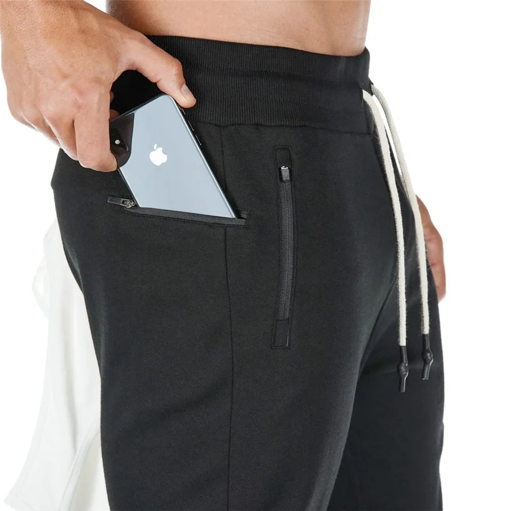 Joggers Sweatpants Men Casual Pants Solid Color Gym Fitness Workout Sportswear Trousers Autumn Winter Male Crossfit Trackpants
