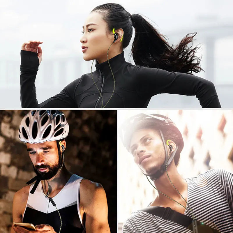 Earphones 3.5mm Sport Earphone Super Stereo Headsets Sweatproof Running Headset With Mic Ear Hook Headphone for Meizu Headphone