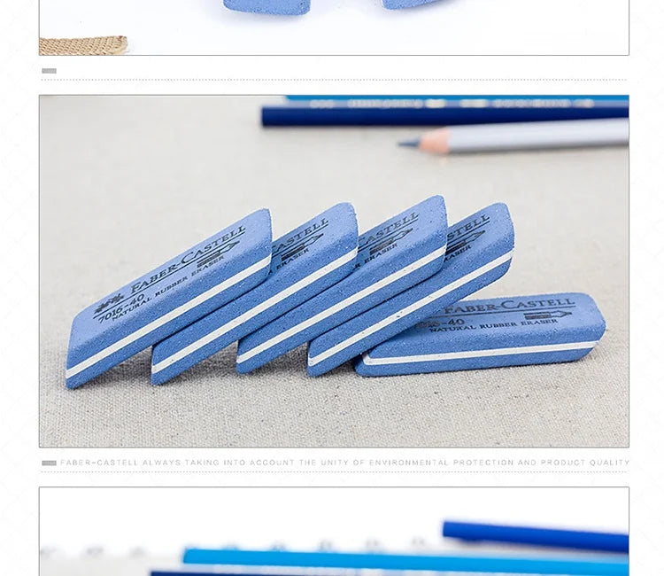 Faber Castell Natural Rubber Eraser for Gel Pen/Ballpoint Pen/Fountain Pen/Ink Pen Erasable Students Sand Rubber Stationery 7016