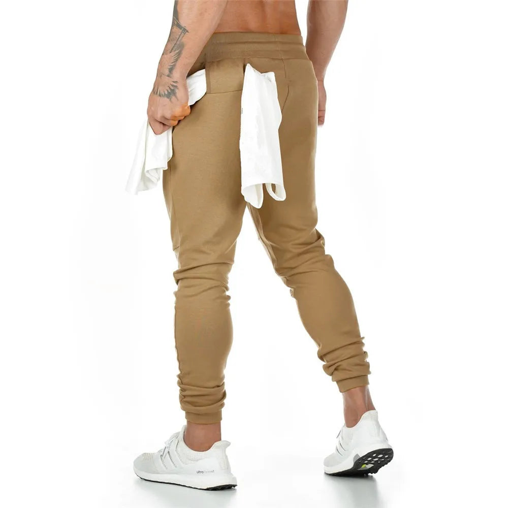 Joggers Sweatpants Men Casual Pants Solid Color Gym Fitness Workout Sportswear Trousers Autumn Winter Male Crossfit Trackpants