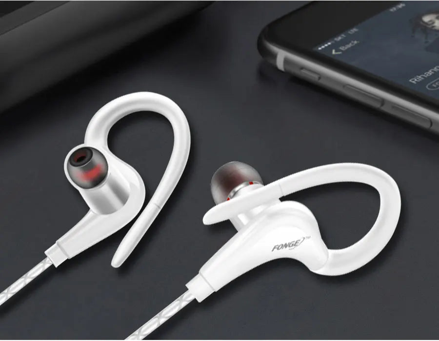 Earphones 3.5mm Sport Earphone Super Stereo Headsets Sweatproof Running Headset With Mic Ear Hook Headphone for Meizu Headphone