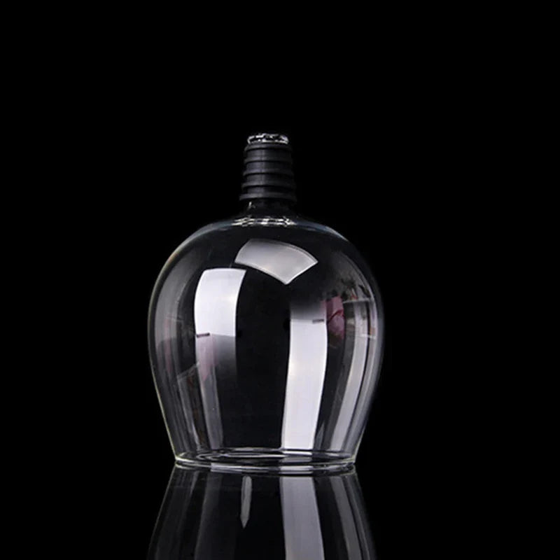 UPORS Wine Pourer In Bottle Direct To Drinking Creative Glass Cup Transparent Shot Glass Wine Decanter with Cork Bar Tools
