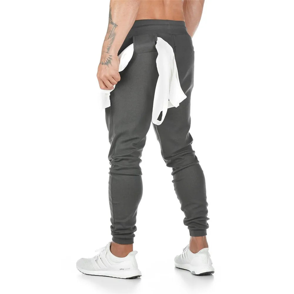 Joggers Sweatpants Men Casual Pants Solid Color Gym Fitness Workout Sportswear Trousers Autumn Winter Male Crossfit Trackpants
