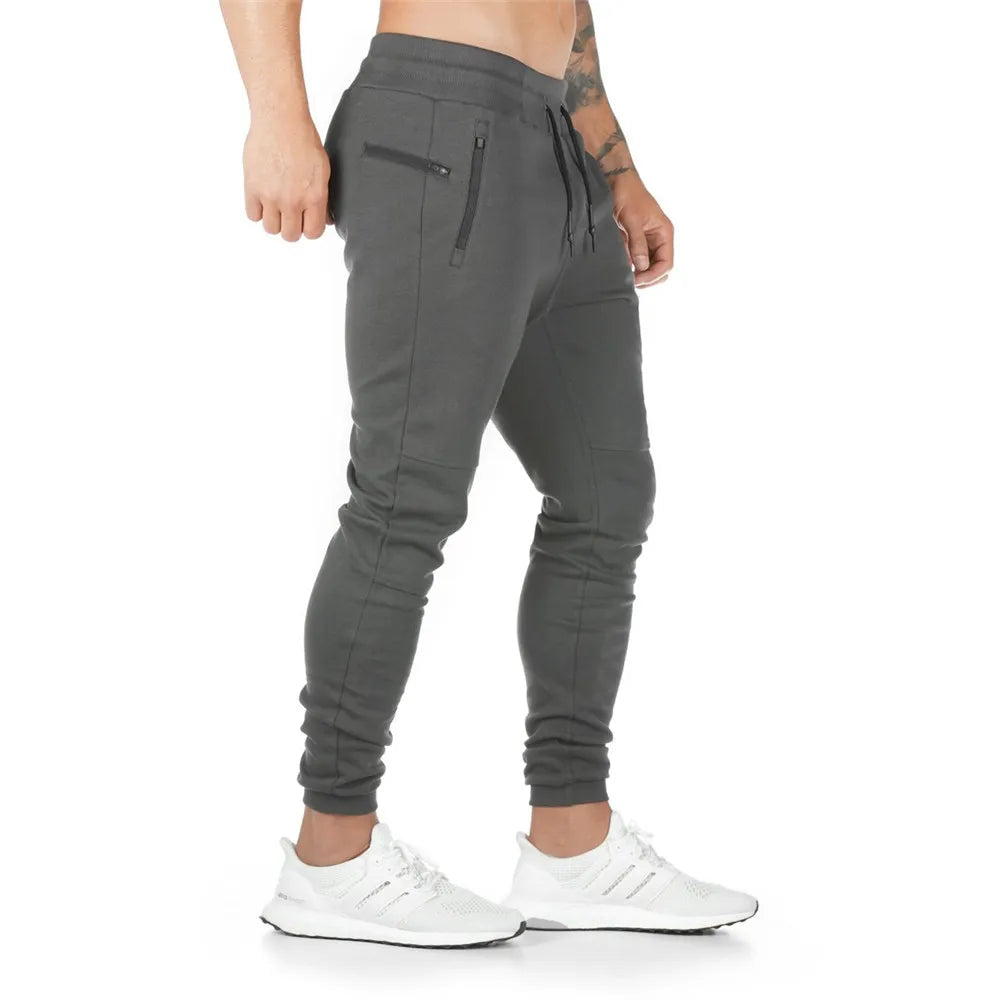 Joggers Sweatpants Men Casual Pants Solid Color Gym Fitness Workout Sportswear Trousers Autumn Winter Male Crossfit Trackpants