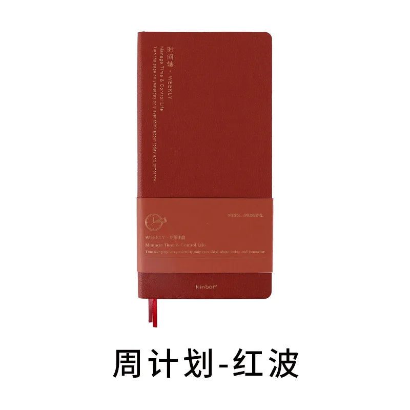 Kinbor Weekly Planner Notebook UnDated Agenda Schedule Daily Monthly Journal Book Portable Record Diary Plan Notepad Stationery