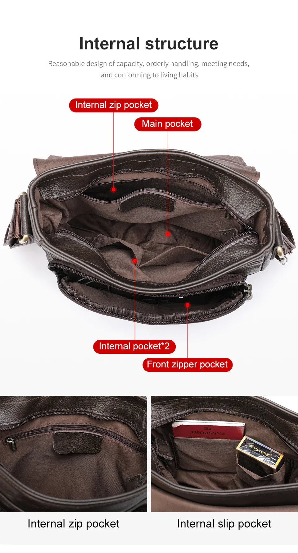 WESTAL Men Shoulder Bag High Quality Male Bag Cowhide Leather Crossbody Bags Capacity Men Messenger Tote Bags for Male 819A