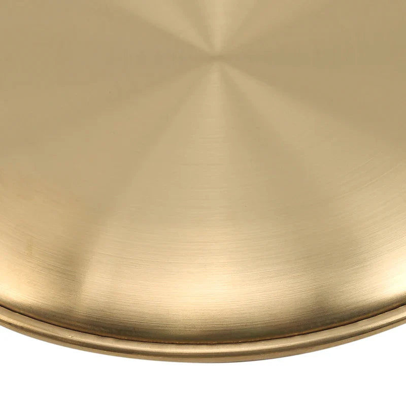 Dinner Plates European Style Gold Dessert Plate Kitchen Serving Dishes Salad Round Plate Cake Tray Western Steak Round Tray